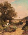 ジルベール・ヴィベール・ガブリエル・ケ・オ・フルールの風景 ベルギーの画家 アルフレッド・スティーブンス